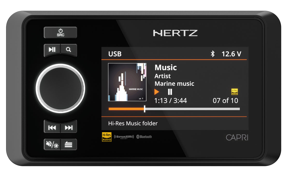 Hertz CAPRI H100 Marine-Radio / Digital Media Receiver – Produktansicht 2