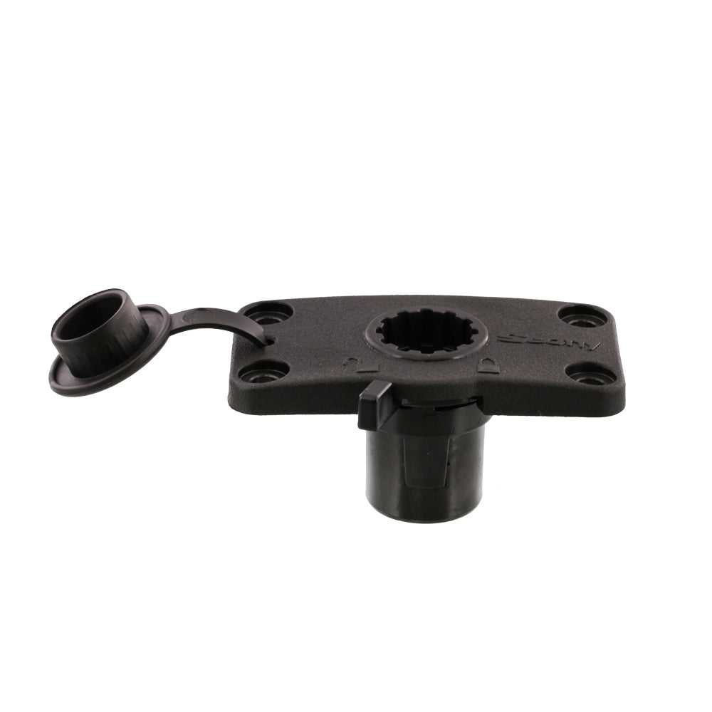 Scotty Halterung Flush Deck 244L mit Locktaste für Bootsdeck, Montage: Schrauben