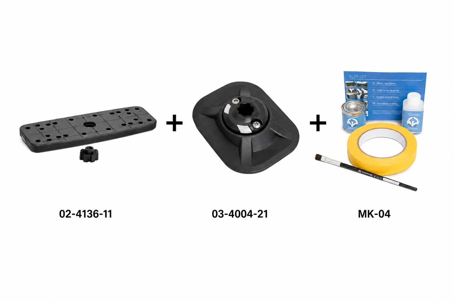 Set: Railblaza Rotating Plattform R (160x60mm) fix + Halterung RibPort + Kleber
