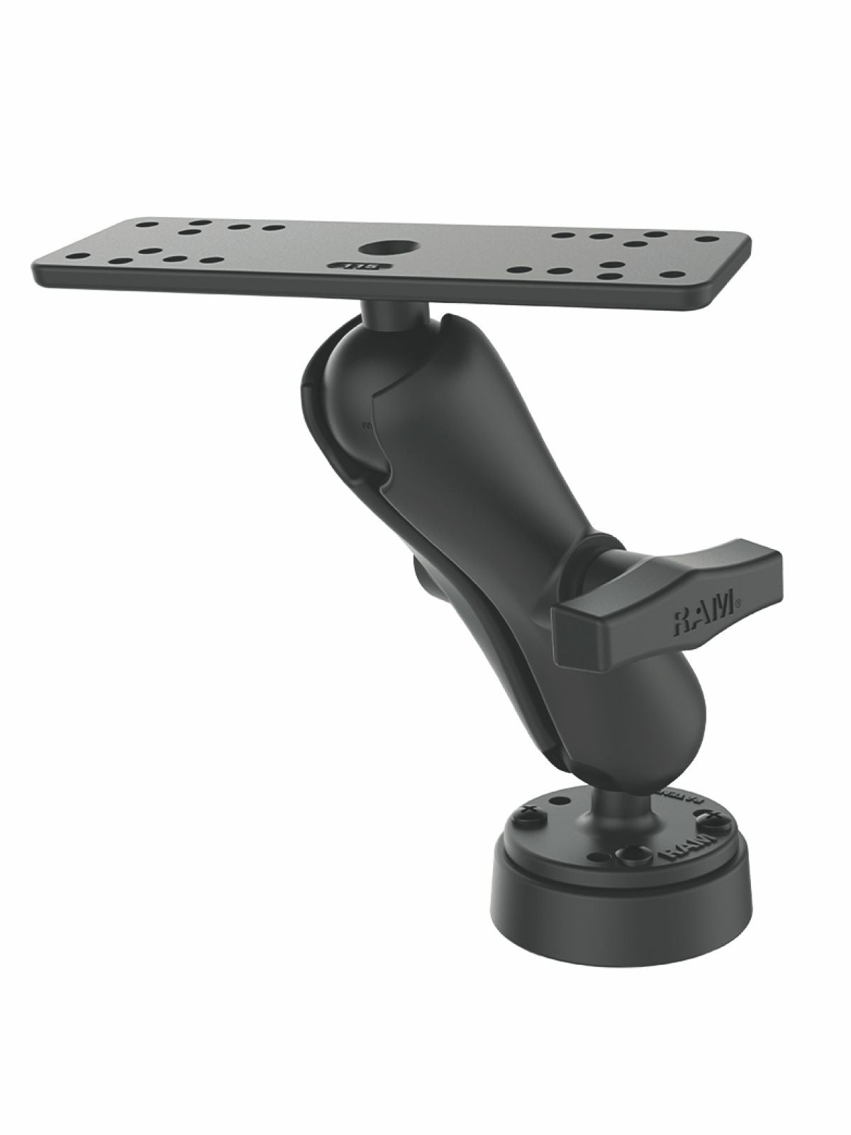 RAM Mounts Marine Universal Echolothalter C-Kugel 1,5 Zoll mit Kabel-Manager