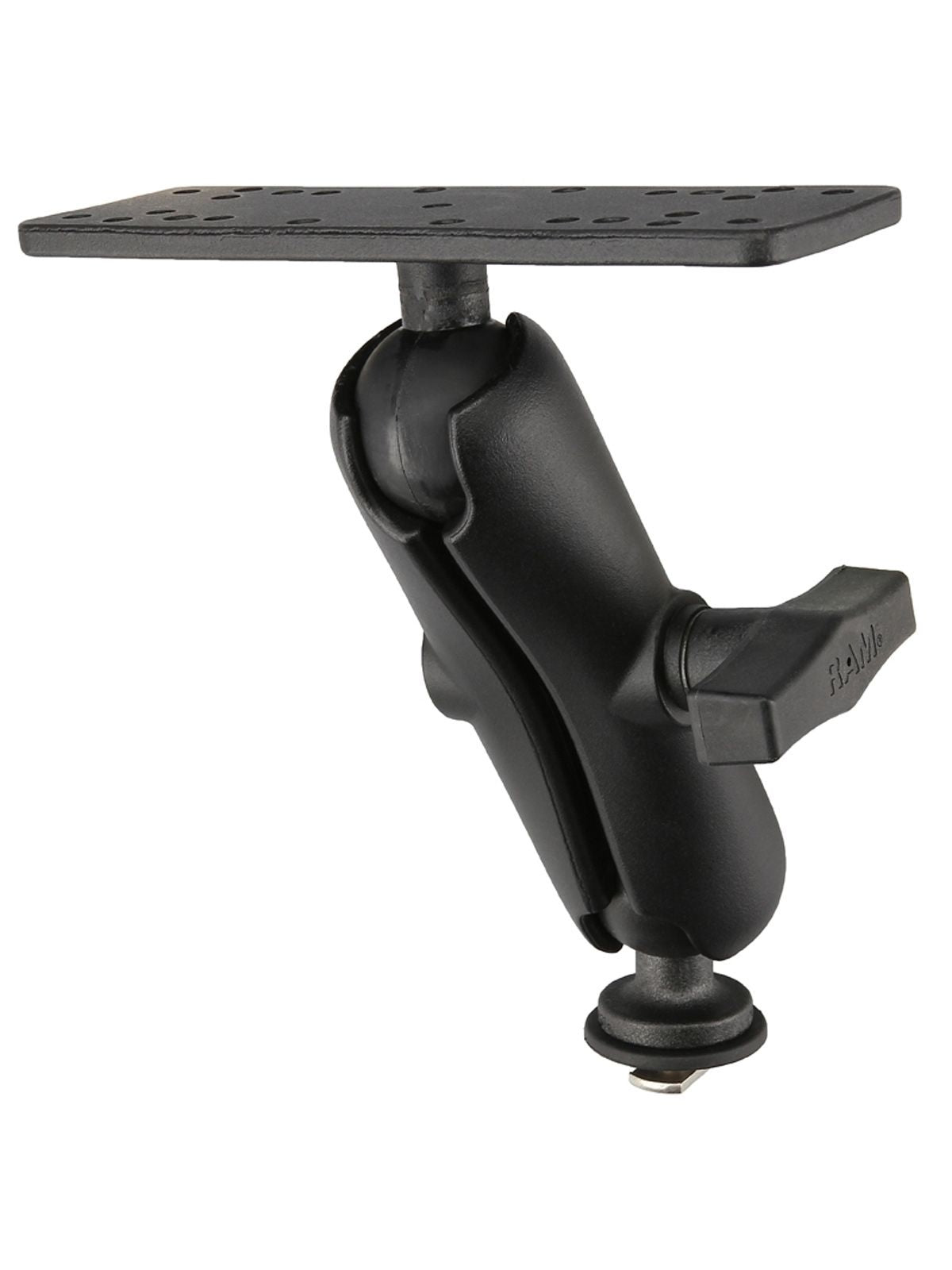 RAM Mounts Set für Tough-Track Schienen - C-Kugel (1,5 Zoll), Kugel mit T-Slot, mittlerer Verbindungsarm, Adapterplatte (6,25 x 2 Zoll) – Produktansicht