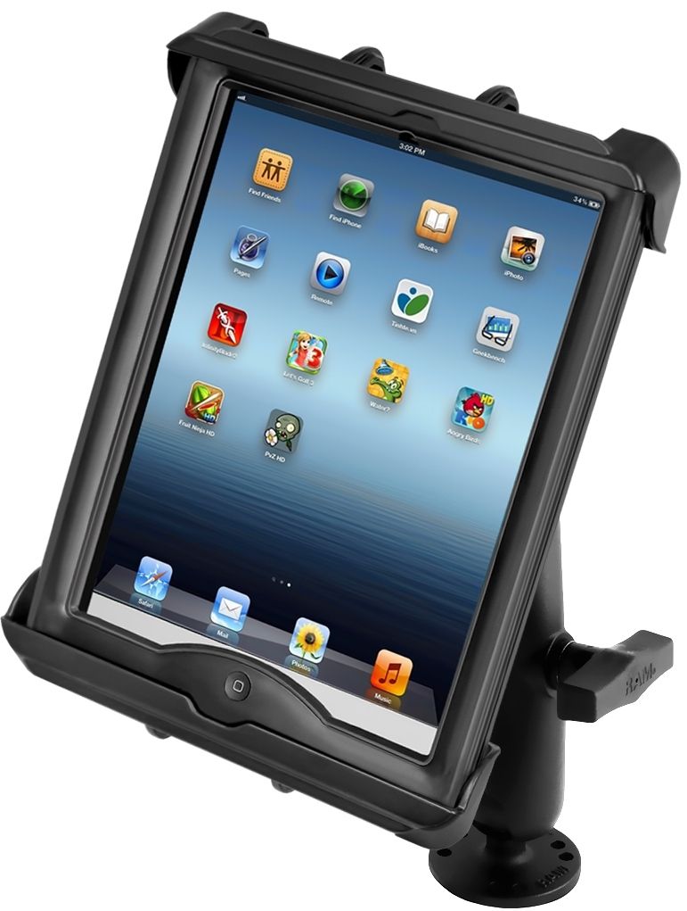 RAM Mounts Universal Tab-Tite Aufbau-Set für 10 Zoll Tablets - mit runder Basisplatte (AMPS), C-Kugel (1,5 Zoll), im Polybeutel – Produktansicht