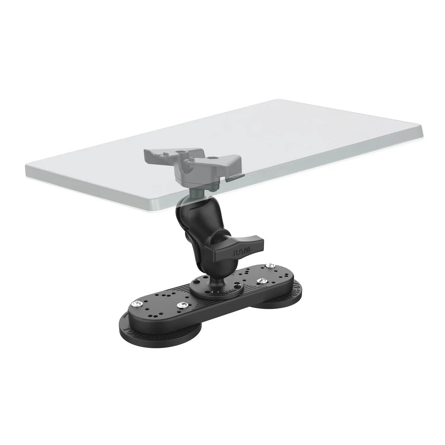 RAM Mounts Tough-Mag Doppel-Magnet-Halterung für Starlink Mini - C-Kugel (1,5 Zoll), kurzer Verbindungsarm – Produktansicht