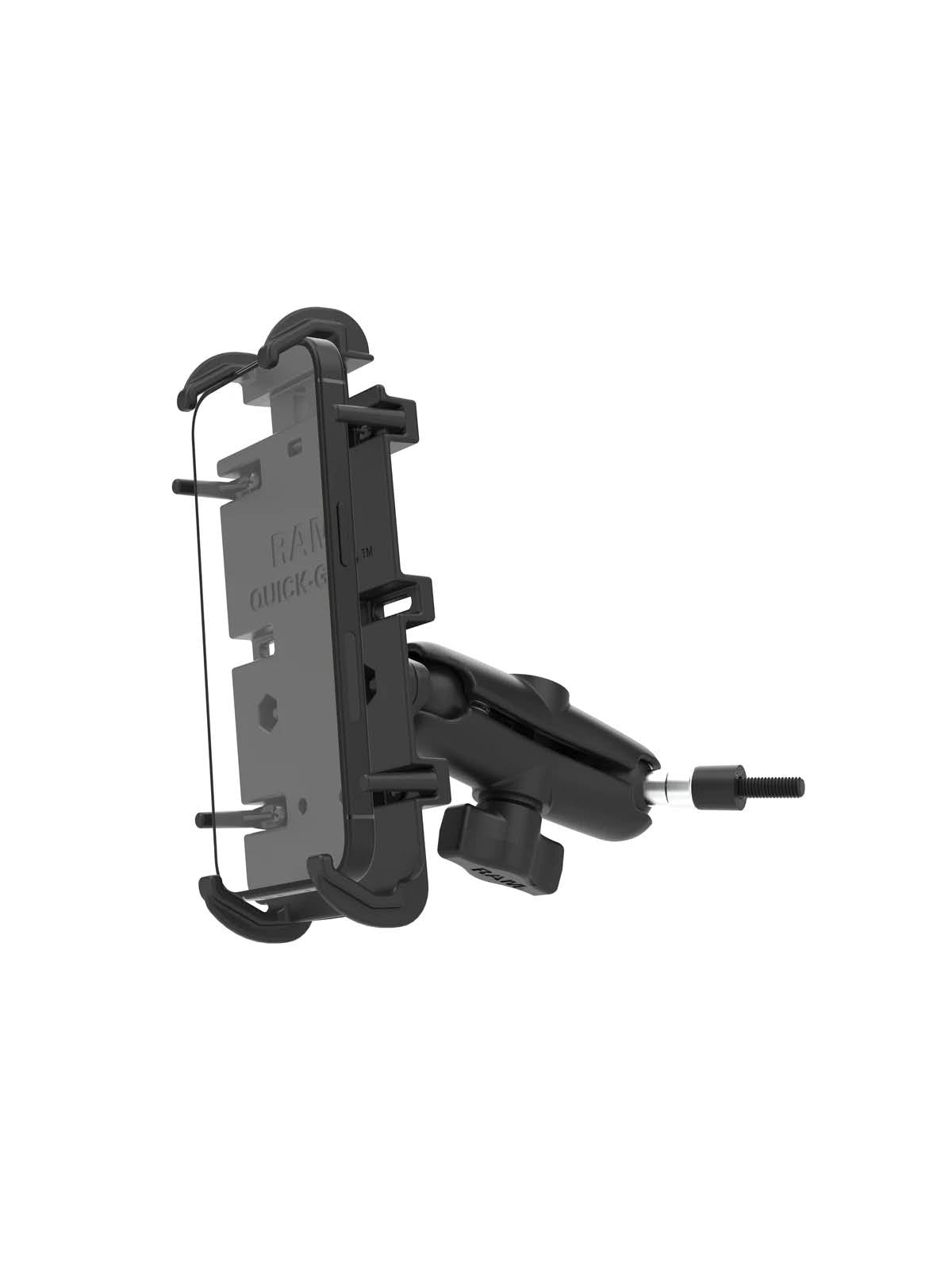 RAM Mounts Quick-Grip XL Universalhalterungs-Set - B-Kugel (1 Zoll) - Adapter Kugel mit M6 Schraube - Mittlerer Verbindungsarm (ca. 94,74 mm) - Diamond (Trapez) Basisplatte – Produktansicht