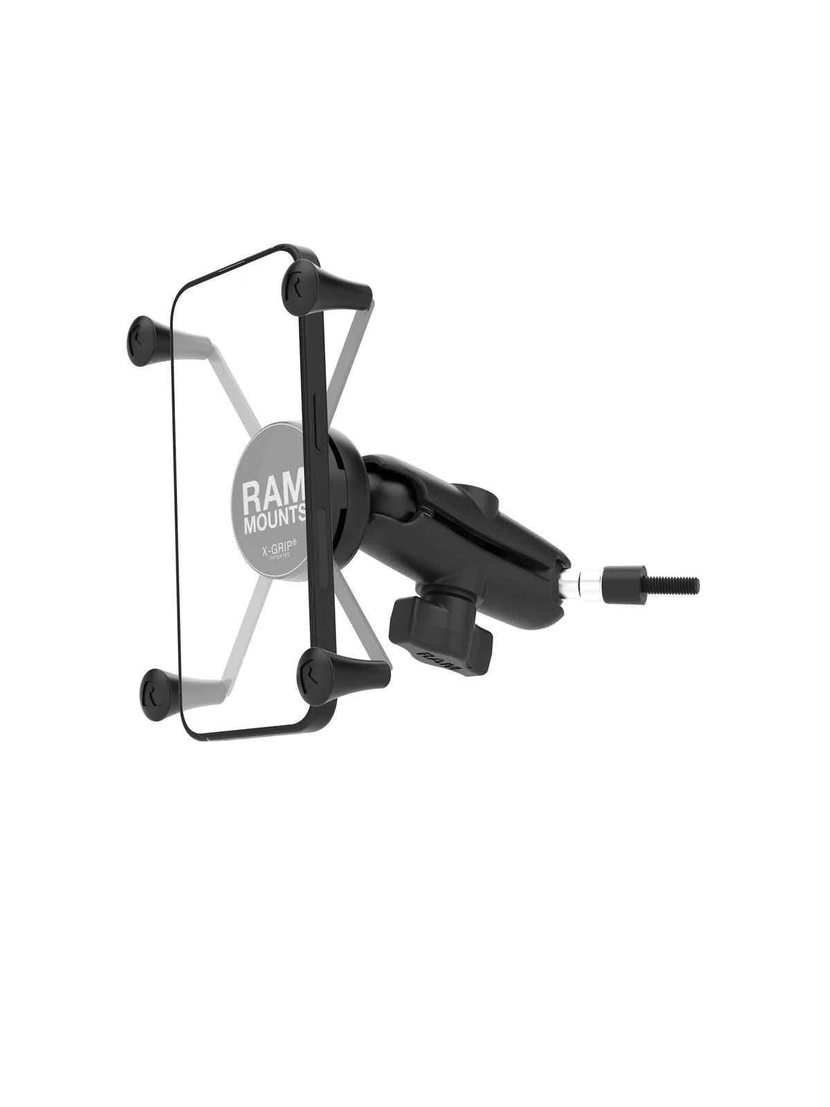 RAM Mounts X-Grip Universalhalterung für Smartphones - Bis 114,3 mm Breite - Kurzer Verbindungsarm - Kugelbasis mit M6 x 60 mm Gewinde - B-Kugel (1 Zoll) – Produktansicht