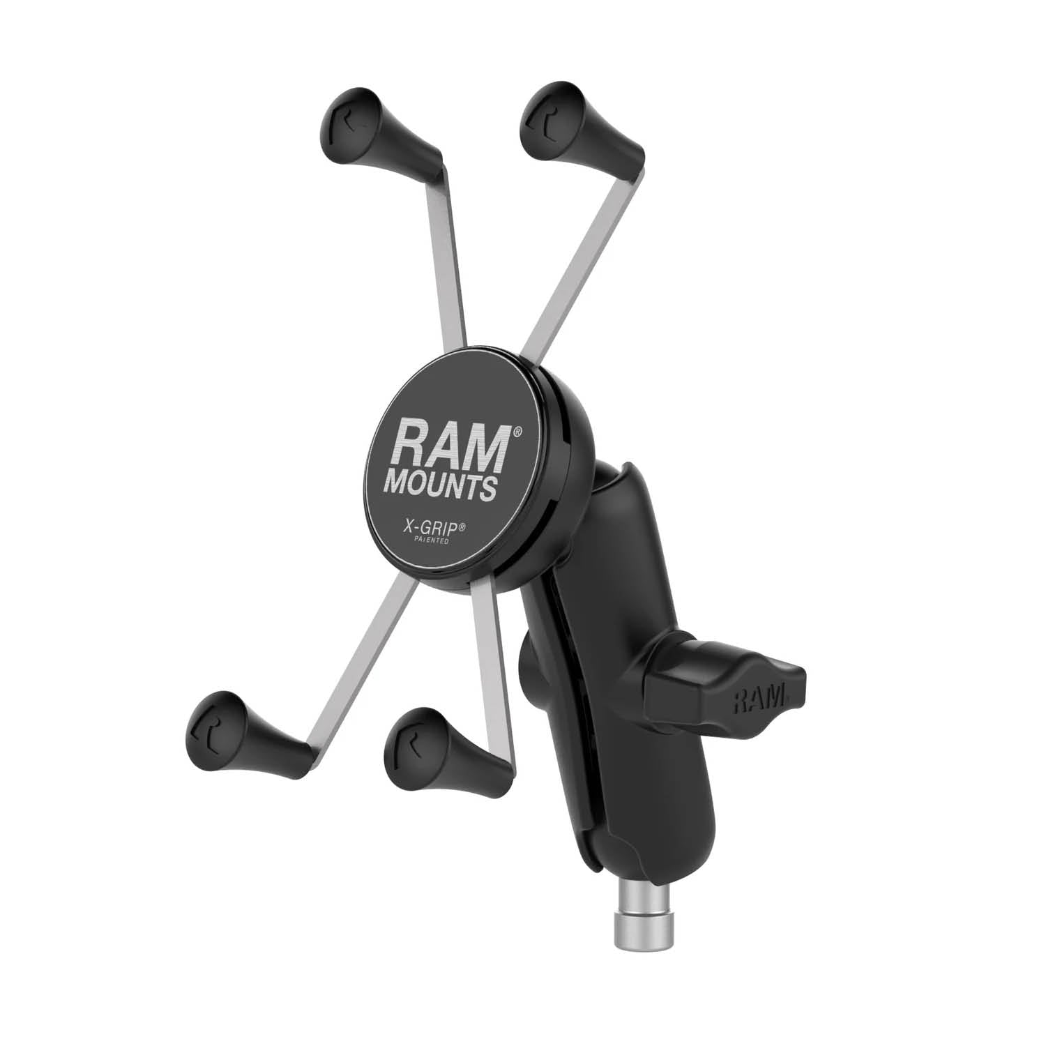 RAM Mounts X-Grip Motorrad-Halterung für Smartphones - Bis 114,3 mm Breite - Mittlerer Verbindungsarm - Kugel für Lenkerkopf mit M8-Schrauben - B-Kugel (1 Zoll) - Schrauben-Set – Produktansicht