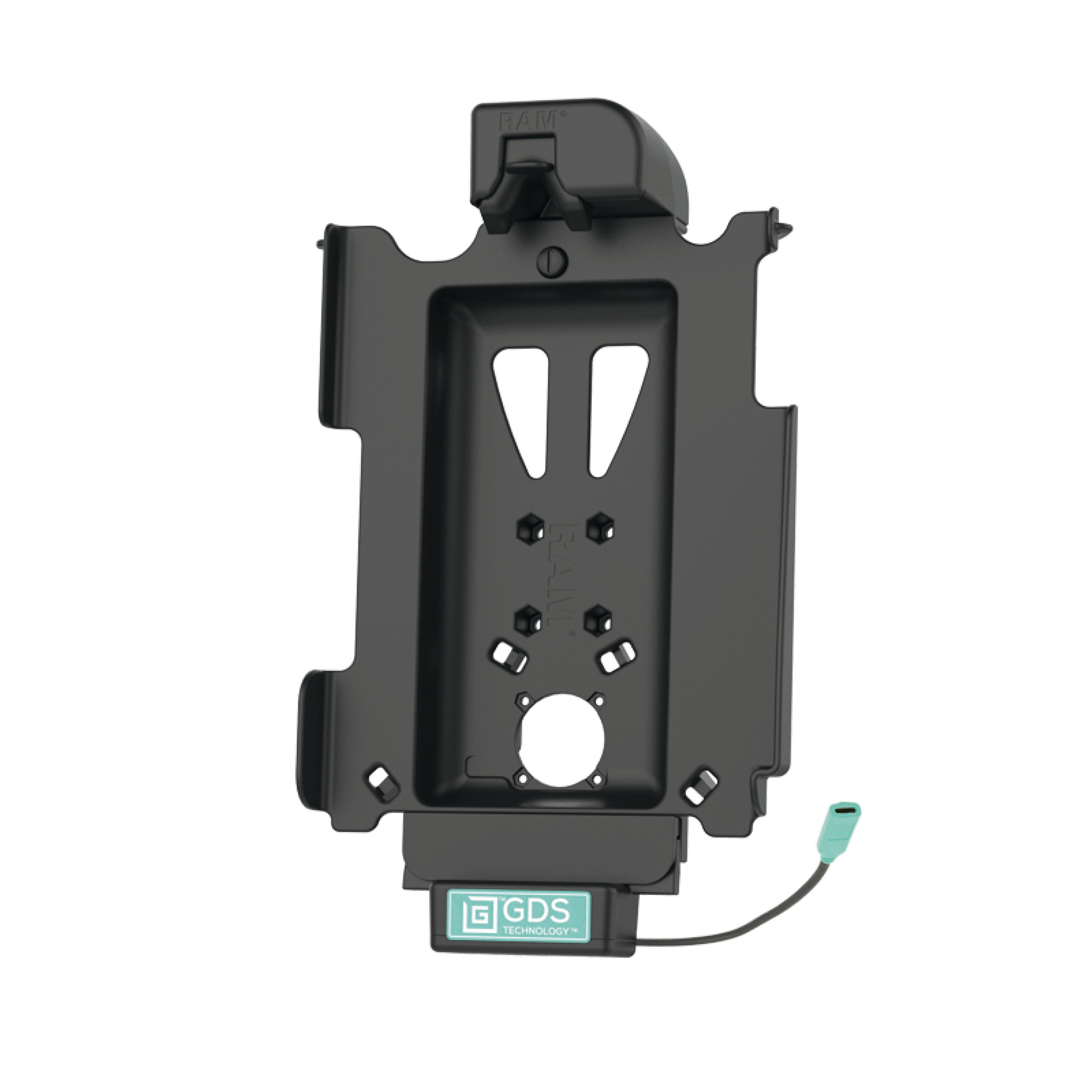 RAM Mounts GDS Tough-Dock Halteschale (Schnappverschluss) für Apple iPad 10. & 11. Gen, Pro 11" (M4 & M5), Air 11" (M2, M3 & M4) - In IntelliSkin Next-Gen Schutzhülle - USB-C (3.1) Anschluss – Produktansicht