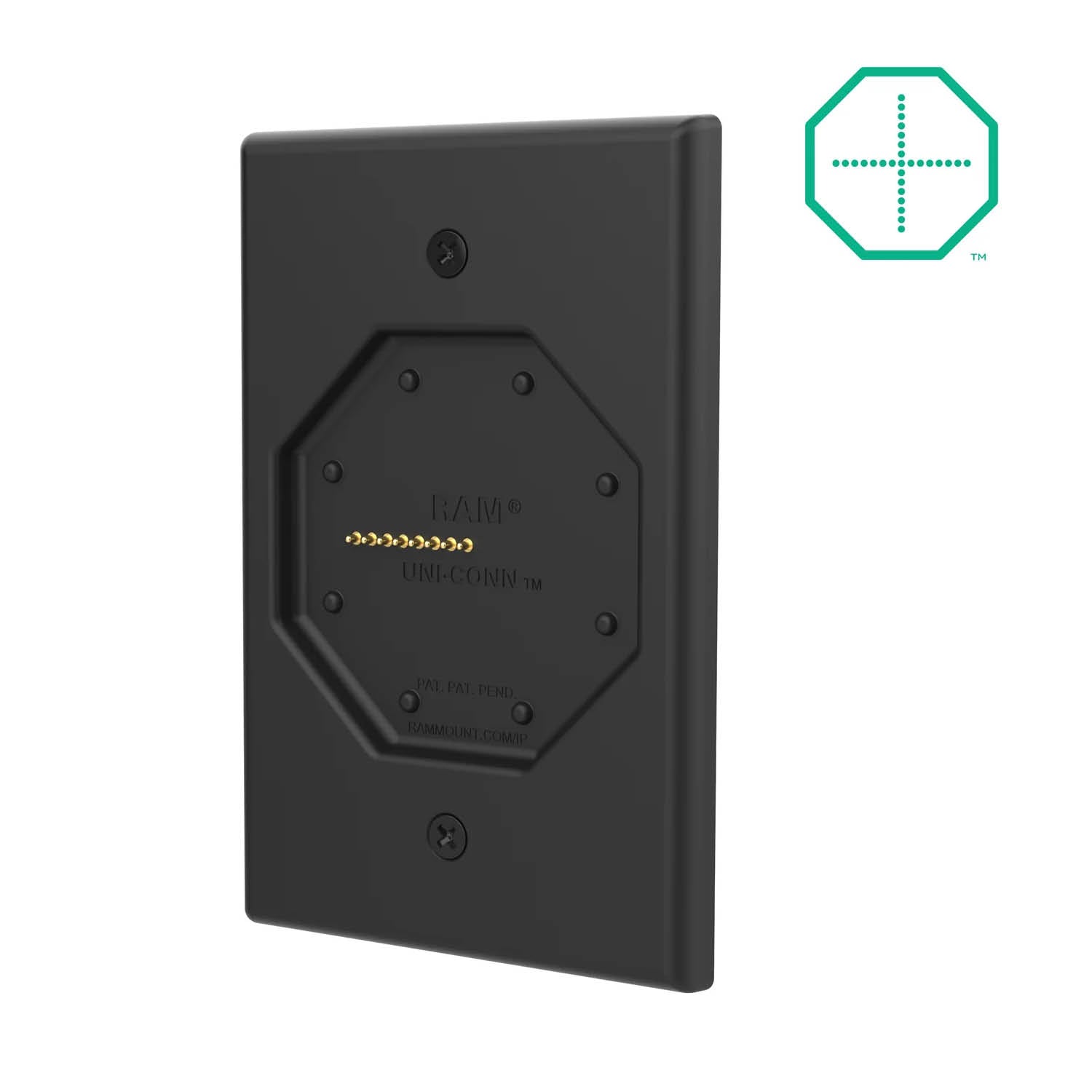 RAM Mounts GDS Uni-Conn Wand-Ladestation mit PoE - Magnetisch - JST-Stecker – Produktansicht