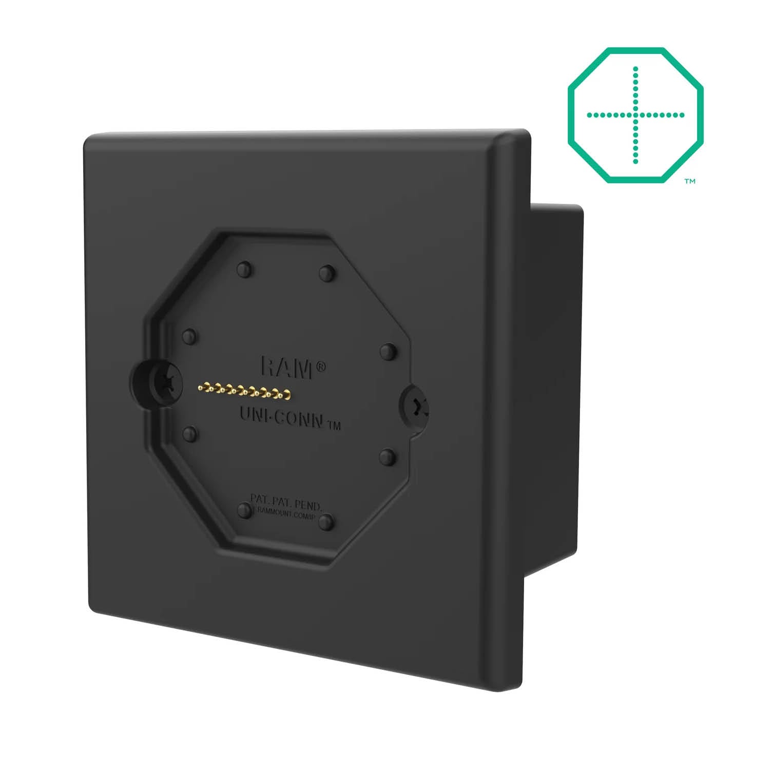RAM Mounts GDS Uni-Conn Wand-Ladestation mit PoE (europäische Version) - Magnetisch - JST-Stecker – Produktansicht