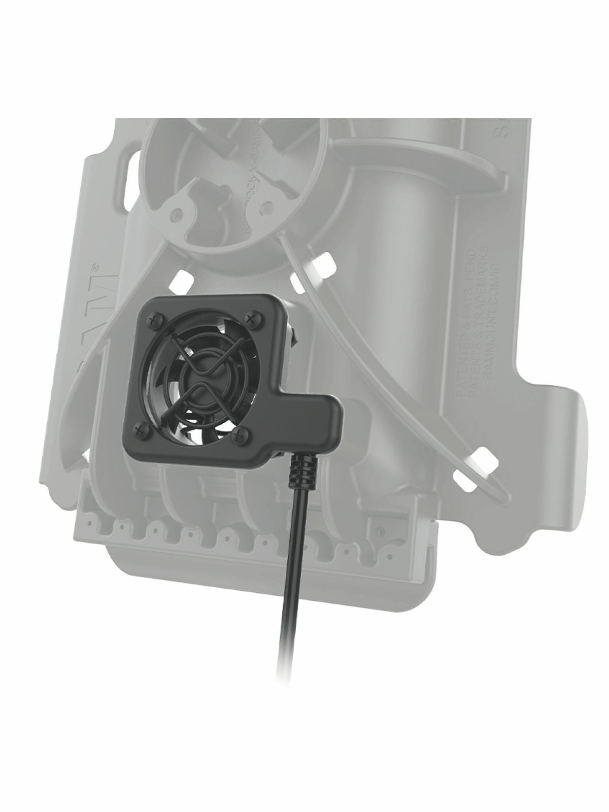 RAM Mounts Ventilator für GDS Dockingstationen - 12 V, integriertes Stromkabel mit SAE-Stecker (ca. 200 cm) – Produktansicht
