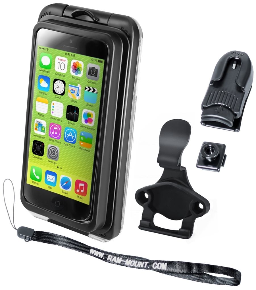 RAM Mounts Aqua Box PRO 20 für Apple iPhone 5 - Befestigungs-Clip, Gürtel-Clip, Handschlaufe, im Polybeutel – Produktansicht