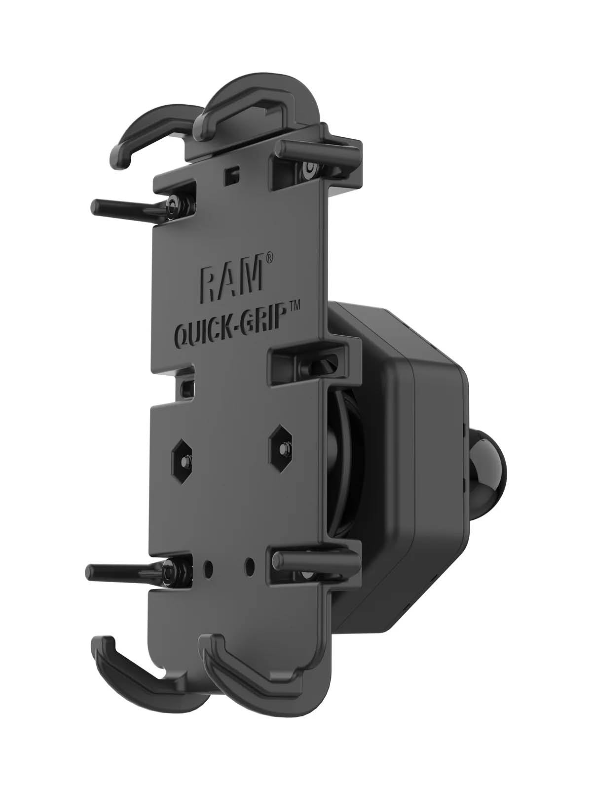 RAM Mounts Quick-Grip XL Universal-Halteschale mit Vibe-Safe Adapter - B-Kugel (1 Zoll) – Produktansicht