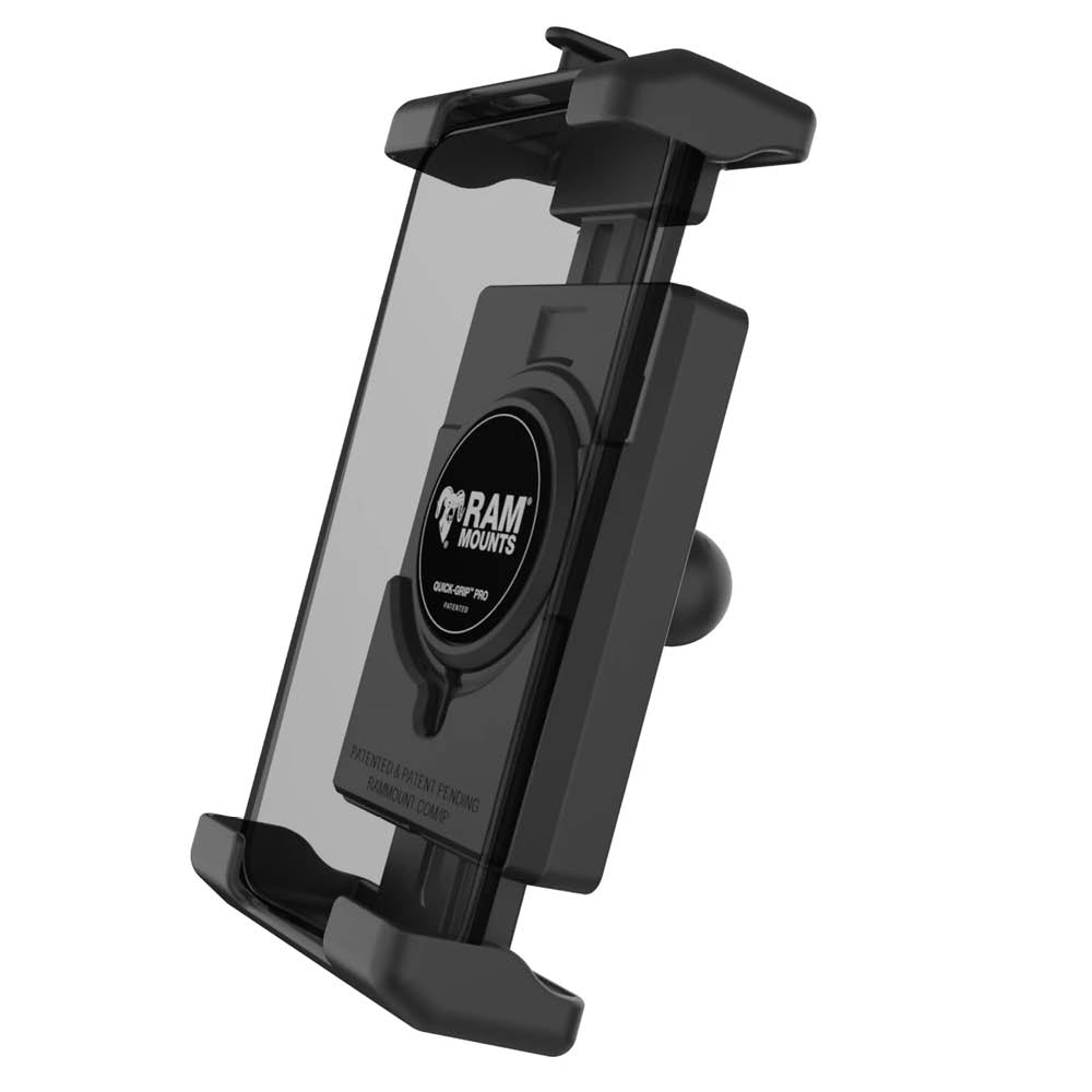 RAM Mounts Quick-Grip Pro XL Universalhalterung für Smartphones - Bis 88,9 mm Breite - Mag-Safe Kompatible - Inklusive Trapez-Basiskugel (B-Kugel - 1 Zoll) - Schrauben-Set – Produktansicht