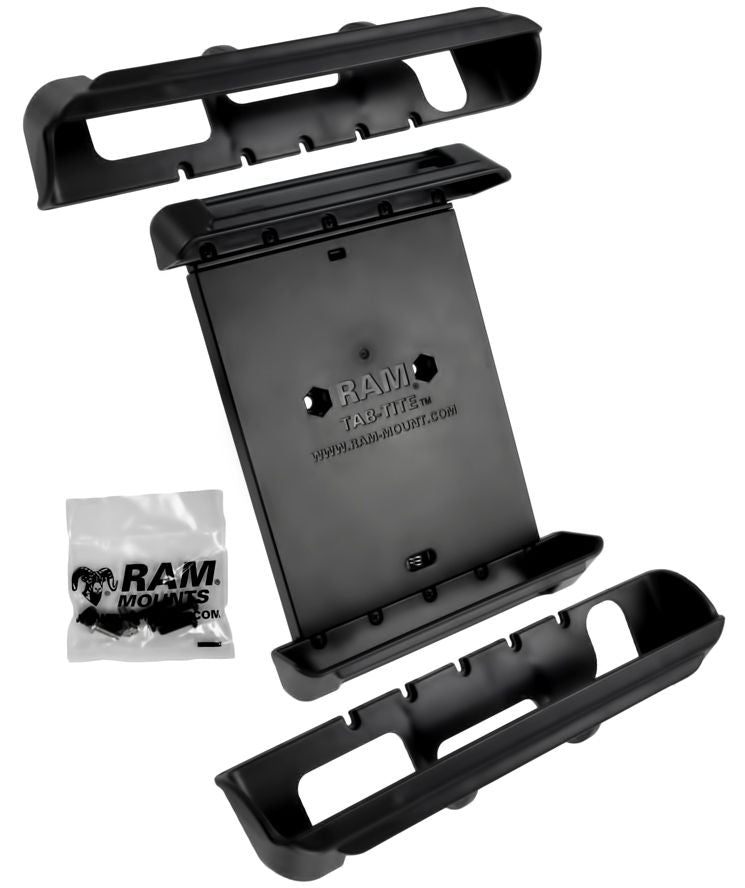 RAM Mounts Universal Tab-Tite Halteschale mit verschiedenen Endkappen (John Deere) - AMPS-Aufnahme, Schrauben-Set – Produktansicht