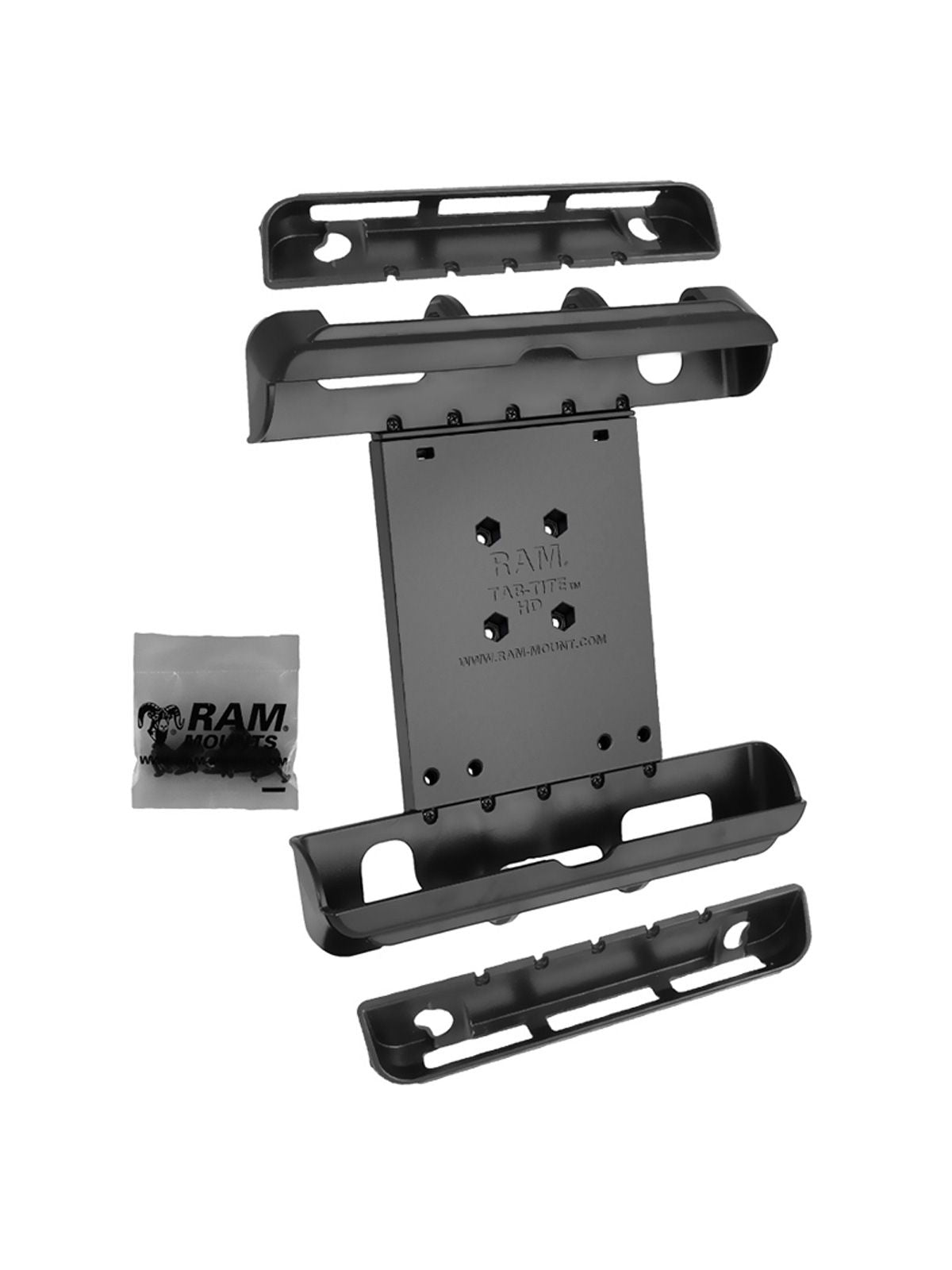 RAM Mounts Tab-Tite Universal Halteschale für bis zu 10 Zoll Tablets - AMPS-Aufnahme - Schrauben-Set – Produktansicht