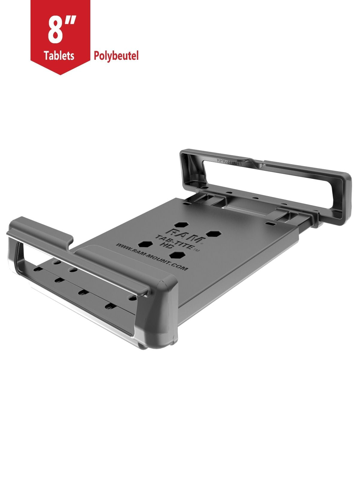 RAM Mounts Tab-Tite Universal Halteschale für Tablets bis zu 8 Zoll (mit & ohne Schutzhüllen) - AMPS-Aufnahme - Schrauben-Set – Produktansicht