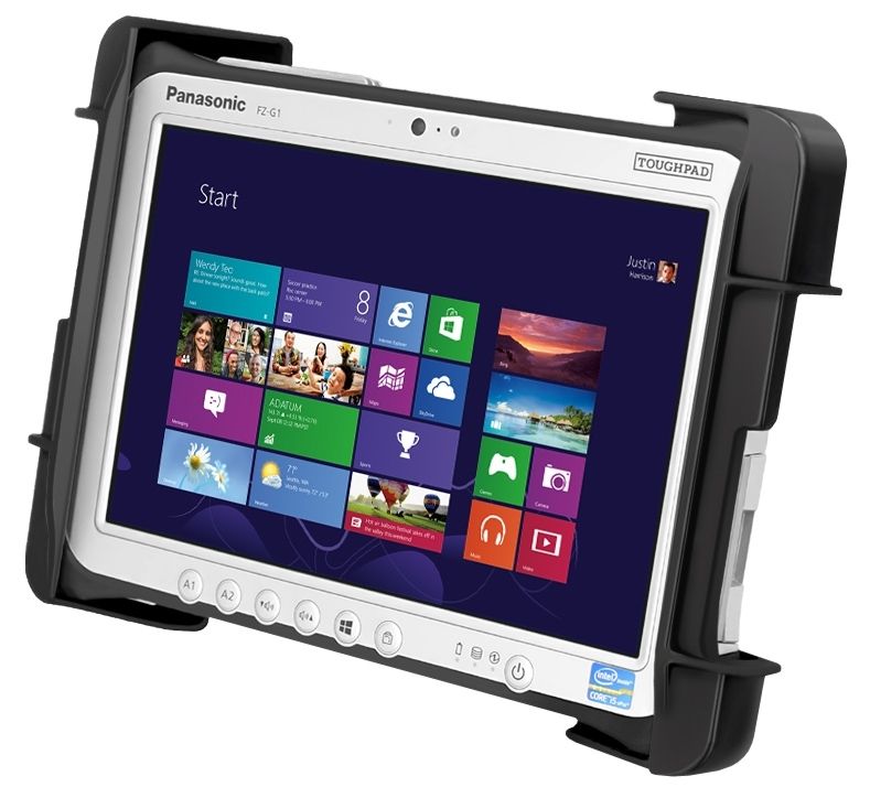 RAM Mounts Tab-Tite Universal Halteschale für Panasonic Toughpad FZ-G1 und weitere Tablets von 10-11 Zoll - AMPS-Aufnahme - Schrauben-Set – Produktansicht