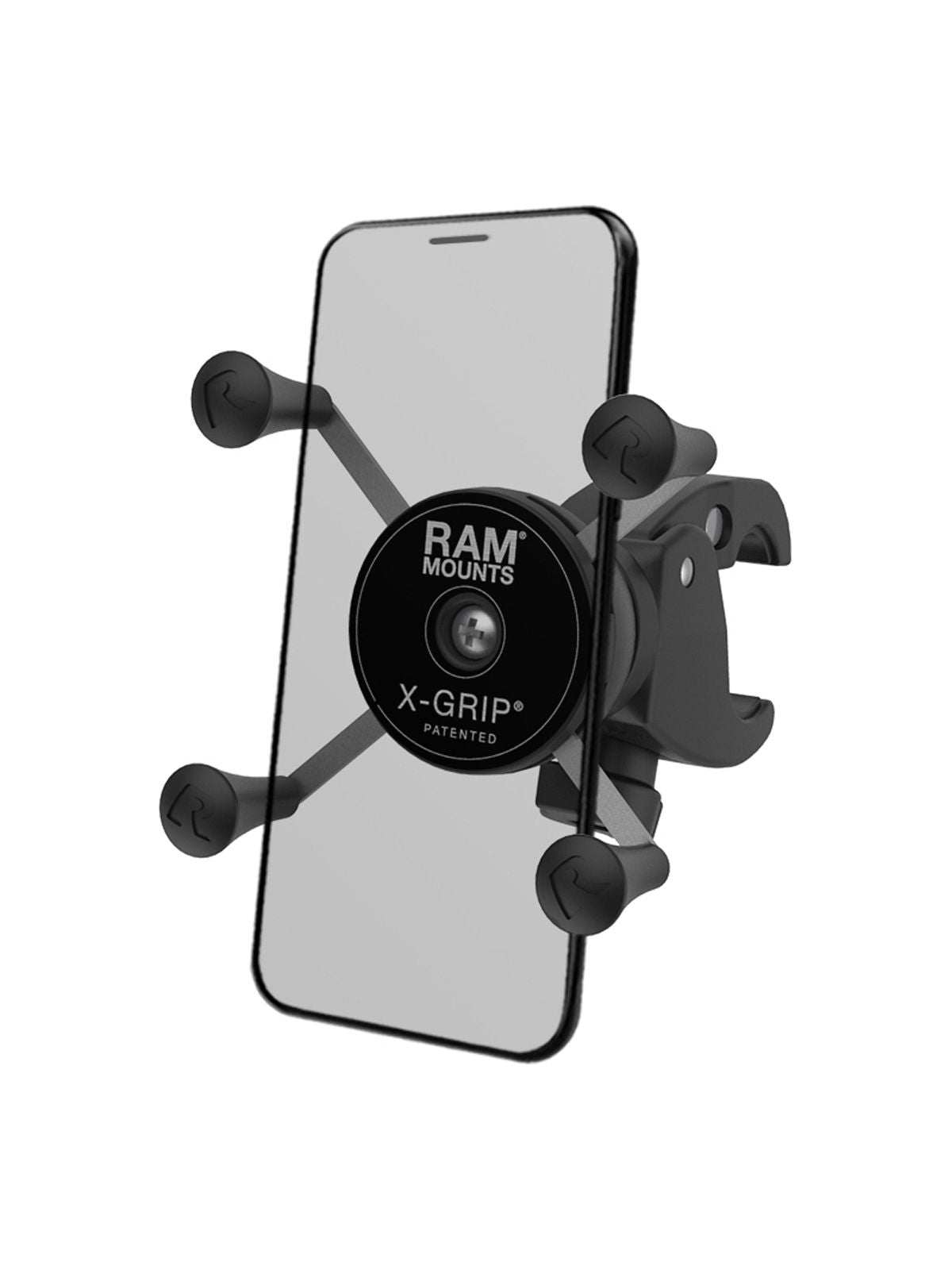 RAM Mounts X-Grip Klemm-Halterung für Smartphones - Bis 82,55 mm Breite - Tough-Claw Klein (Durchmesser 15,87 mm bis 28,95 mm) - Direktanbindung – Produktansicht