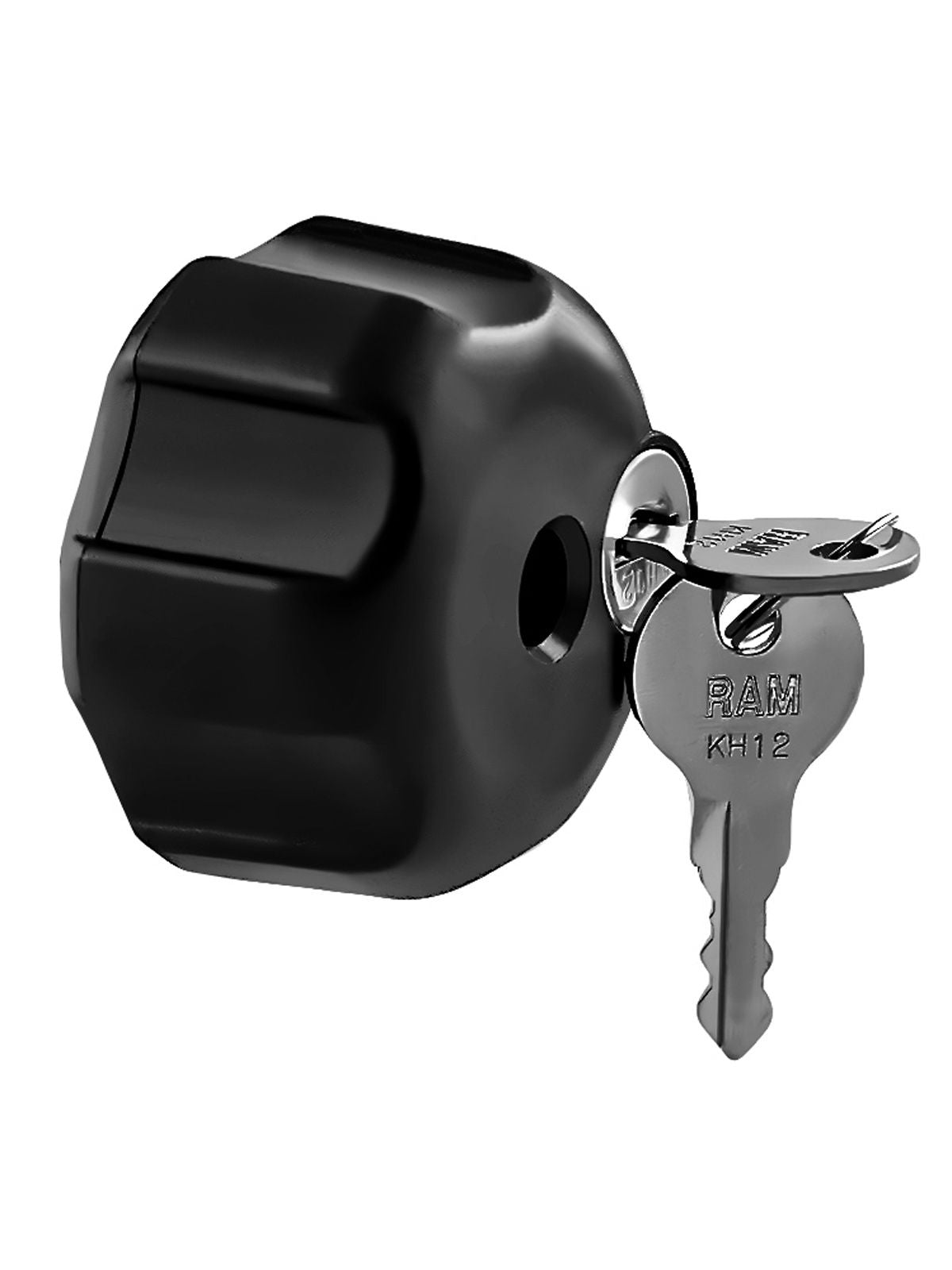 RAM Mounts Sicherungsschloss (Stahl verstärkt) für B-Kugel Verbindungsarme - 1/4"-20 Innengewinde, 2 Schlüssel, im Polybeutel – Produktansicht