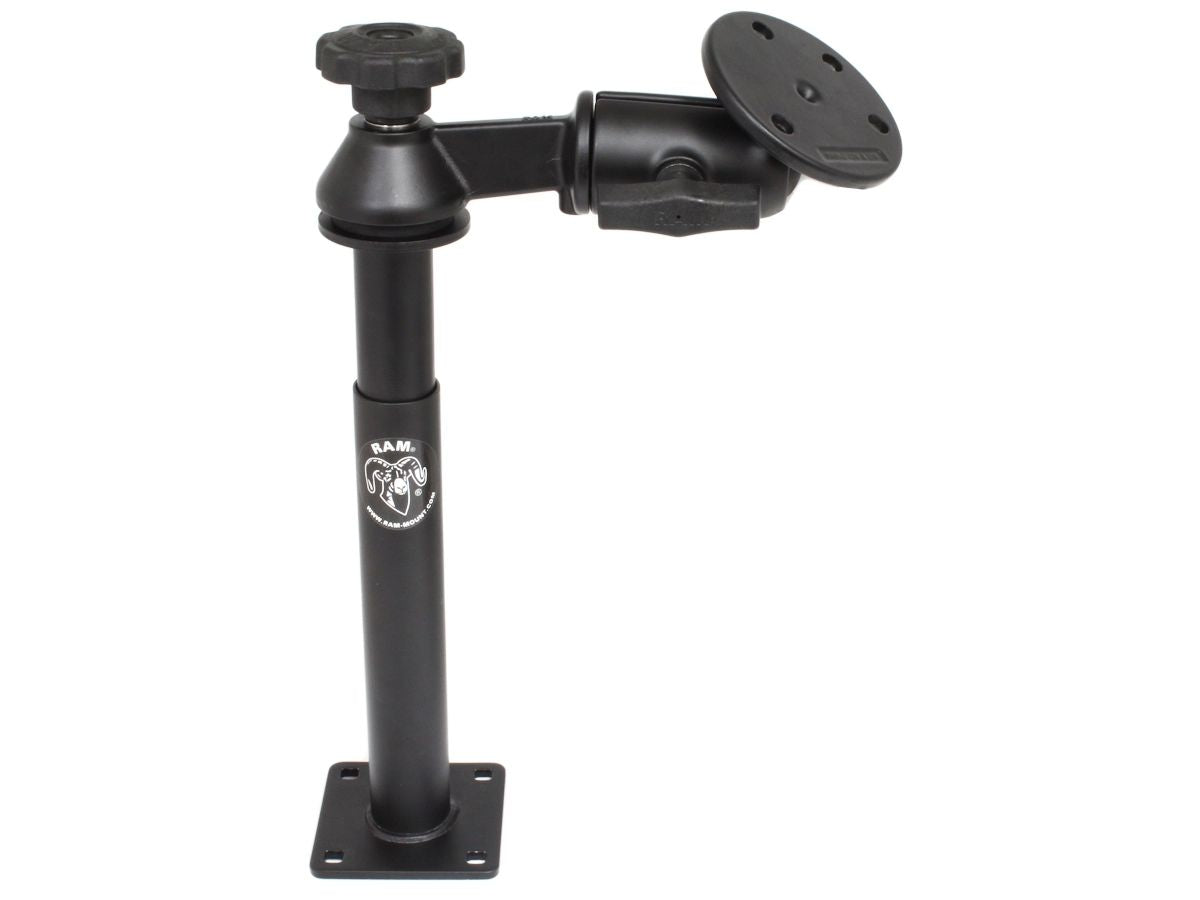 RAM Mounts Schwenkarm mit Tele-Pole (ca. 200 mm) und Basis (ca. 225 mm) - Octagon-Verbindungsarm, runde Basisplatte (großer Durchmesser), C-Kugel (1,5 Zoll) – Produktansicht