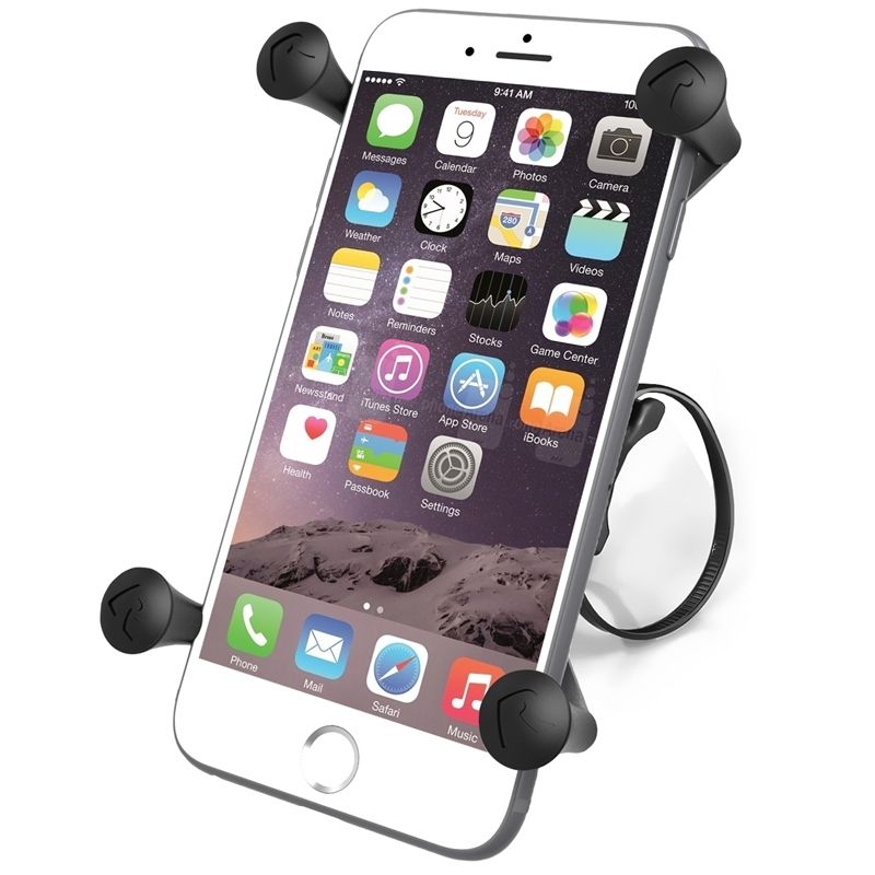 RAM Mounts X-Grip EZ On/Off Lenker-Halterung für Smartphones - Bis 114,3 mm Breite - Durchmesser von 12,7 mm bis 42,67 mm – Produktansicht