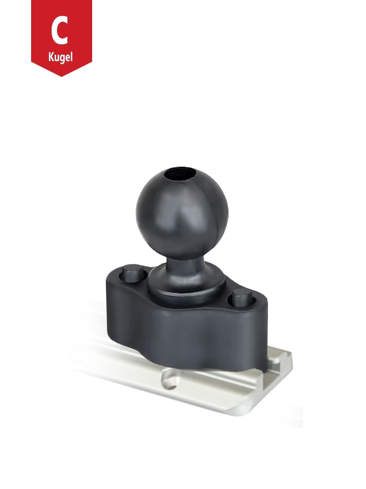 RAM Mounts Verbundstoff Basiskugel für Tough-Track Schienen - Quick-Release-System, C-Kugel (1,5 Zoll), im Polybeutel – Produktansicht