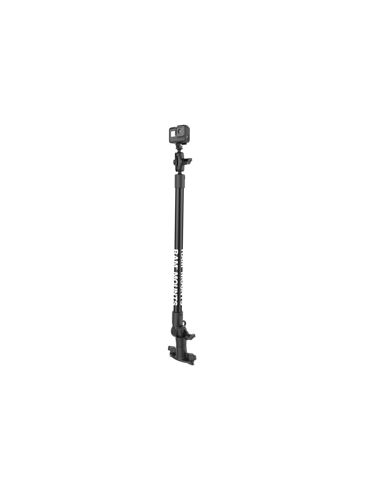 RAM Mounts Tough-Pole GoPro Kamerahalterung für Tough-Track Schienen - B-Kugel (1 Zoll), Gesamtlänge ca. 500 mm, Track-Node-Basis – Produktansicht