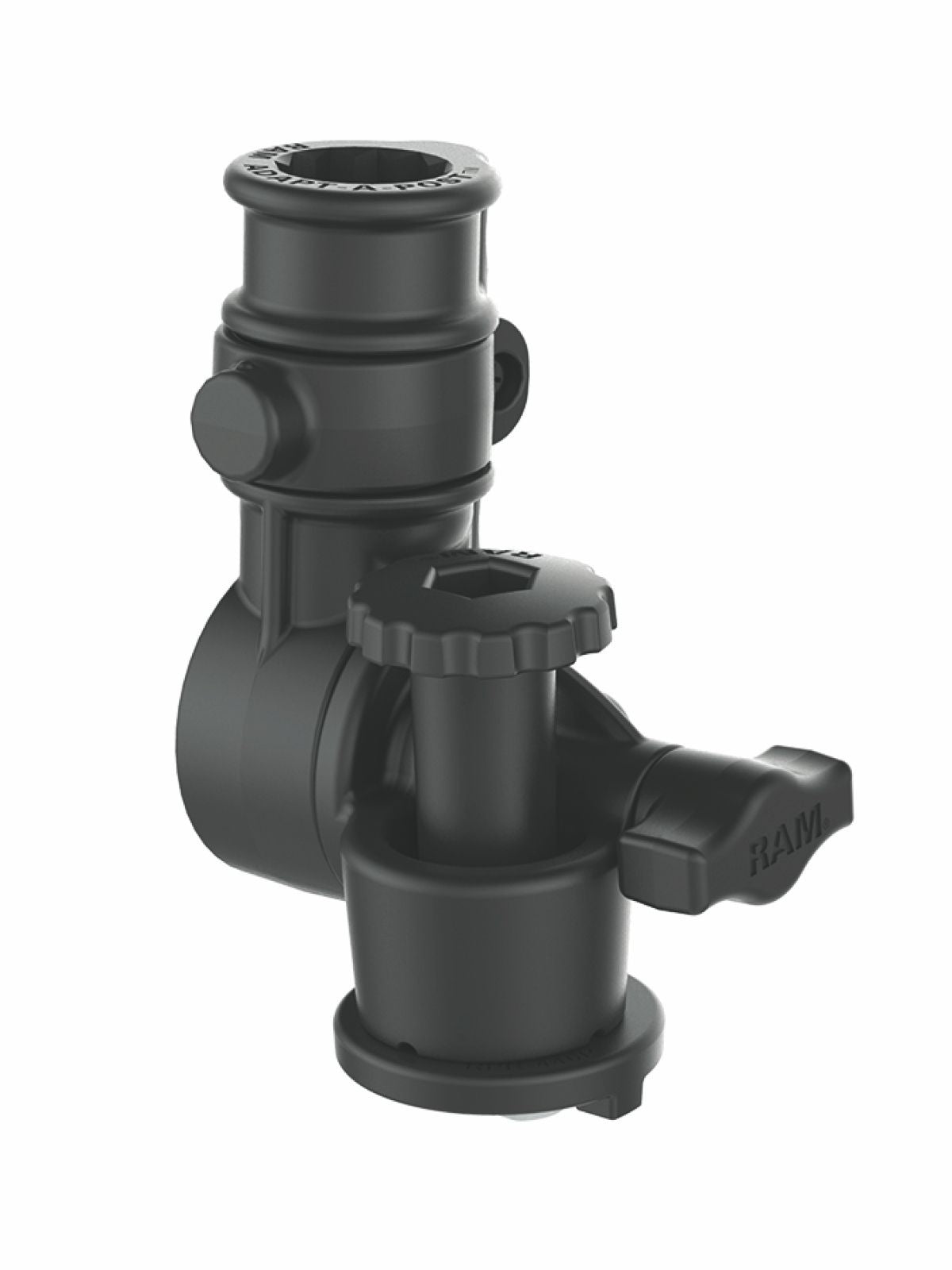 RAM Mounts Verbundstoff Track-Basis mit Ratchet-Gelenkstück und Spline Post Aufnahme – Produktansicht