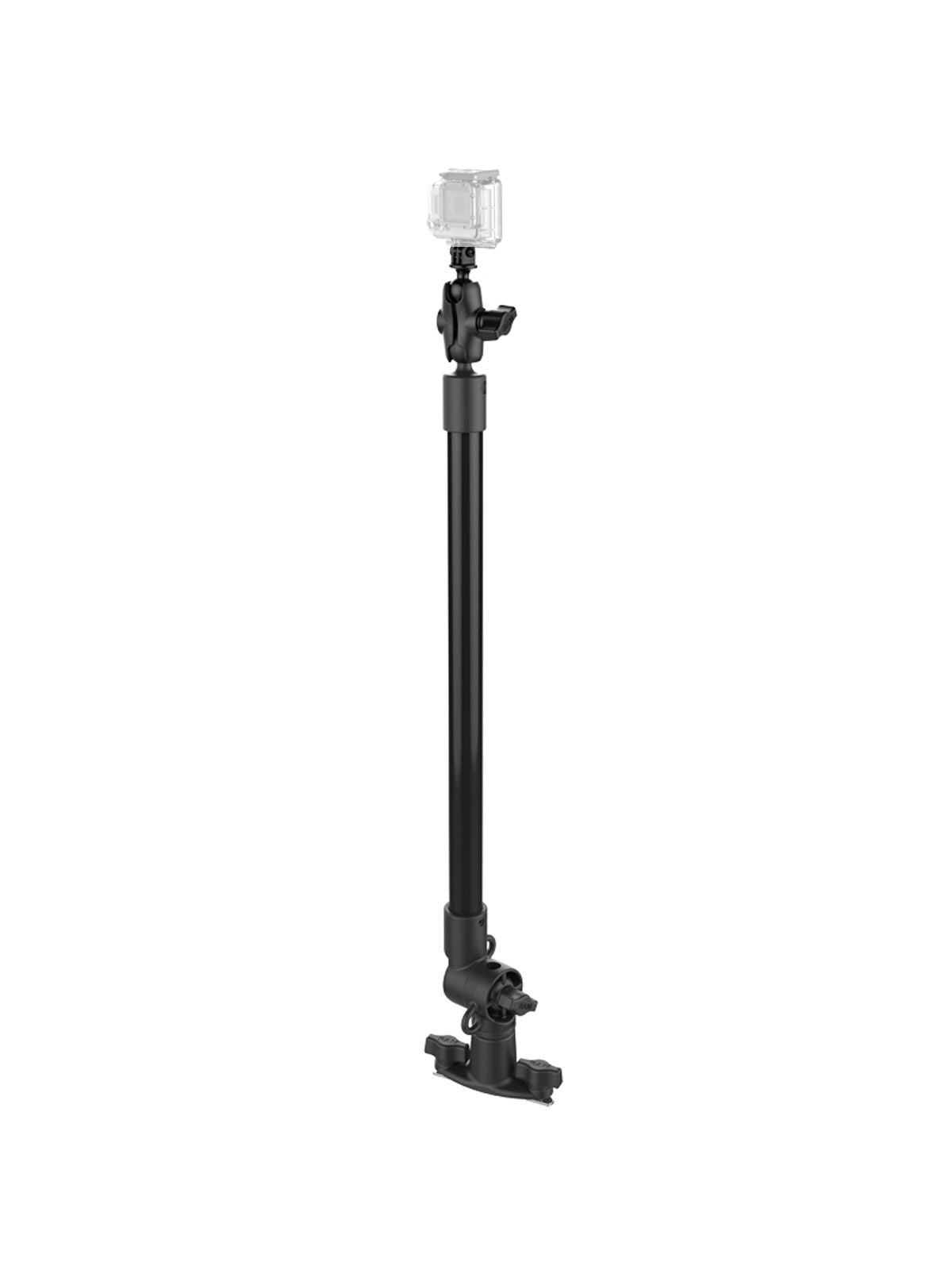 RAM Mounts Tough-Pole Action Kamera-Halterung mit Doppel T-Slot Basis für Tough-Track Schienensysteme - Verbundstoff, Ratchet-System, Gesamtlänge ca. 60 cm – Produktansicht