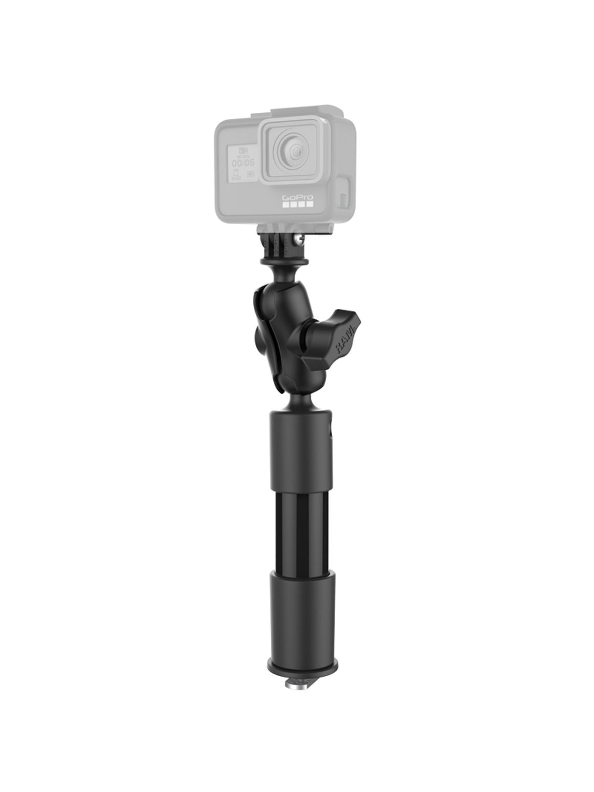 RAM Mounts Verbundstoff Kameraarm für GoPro Action Kameras - mit Arm (4 Zoll), GoPro-Adapter, B-Kugel (1 Zoll) – Produktansicht