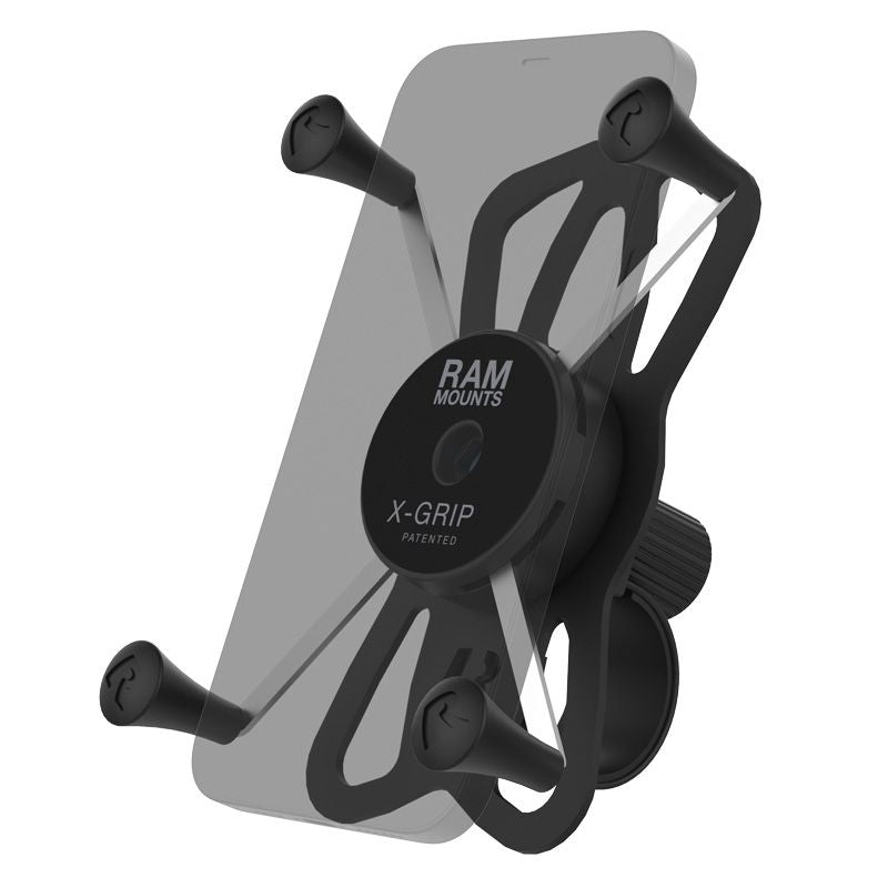 RAM Mounts X-Grip Tough-Strap Lenker-Halterung für Smartphones - Bis 114,3 mm Breite - Durchmesser von 22,22 mm bis 35,05 mm – Produktansicht