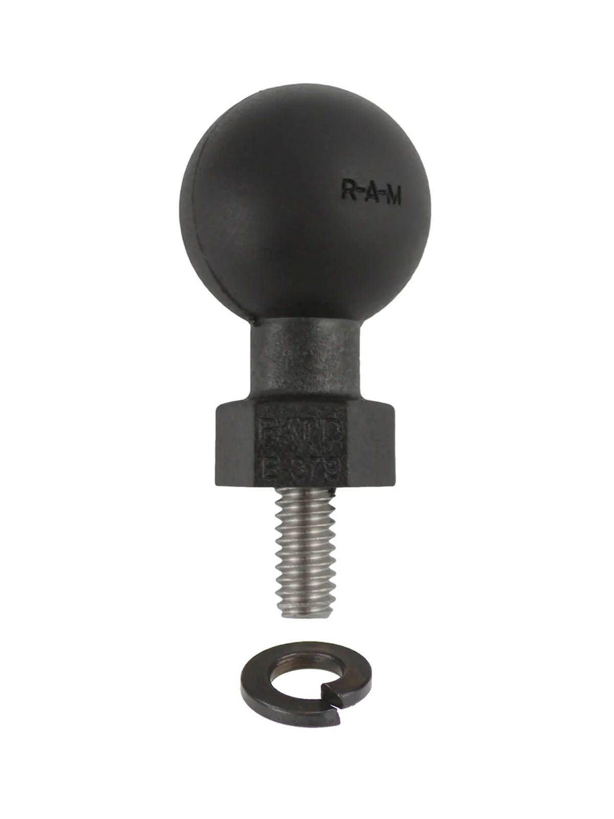 RAM Mounts Tough-Ball mit 1/4-20x0,5 Zoll Gewindestift - B-Kugel (1 Zoll), inkl. Unterlegscheibe – Produktansicht