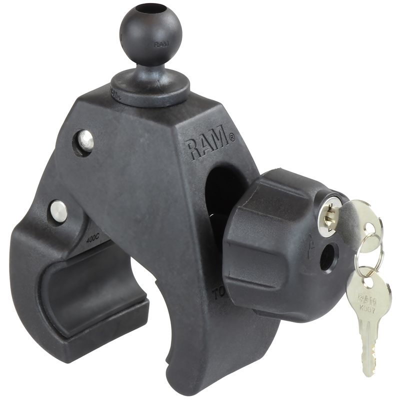 RAM Mounts Tough-Claw Halteklammer groß (Durchmesser 25,4-55,9 mm) mit Schloss - B-Kugel (1 Zoll) – Produktansicht