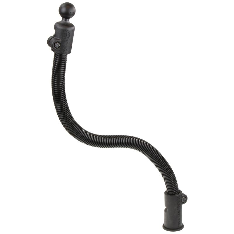 RAM Mounts Flex Rod mit B-Kugel (1 Zoll) für Tough-Track Schienen - Länge ca. 455 mm, Verbundstoff-Adapter mit T-Slot, im Polybeutel – Produktansicht