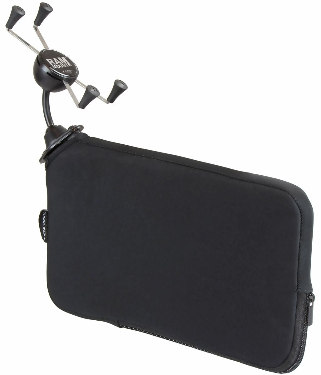 RAM Mounts X-Grip Fahrzeug-Halterung für Smartphones - Bis 114,3 mm Breite - Tough-Wedge Basis für Zwischenräume - Snap-Link (3/4 Zoll) – Produktansicht