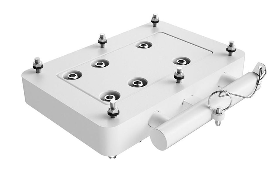 Kunststoff-Schnellwechselplatte für Lowrance Recon Trollingmotoren – weiß