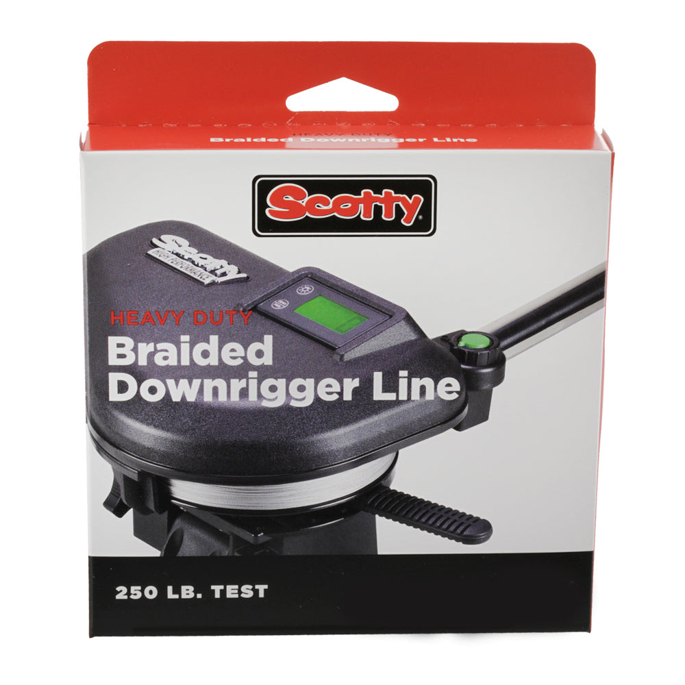 Scotty Premium Braided Fiber Downrigger Line, 250lb Test, 400 ft sp – Produktansicht