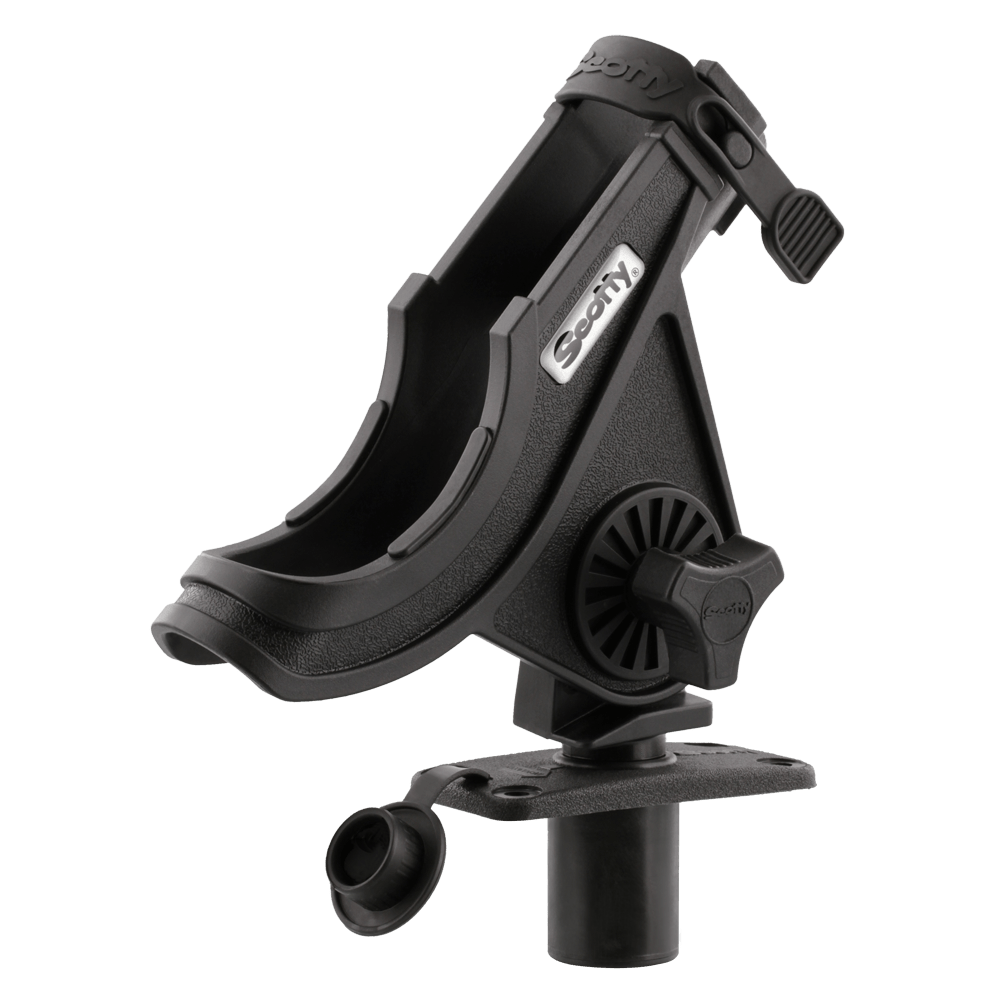 Scotty Baitcaster / Spinning Rod Holder, Black, w/ 0244 Flush Deck – Produktansicht