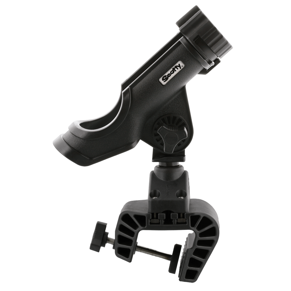 Scotty Powerlock Rod Holder w/ 0449 Clamp Mount, Black – Produktansicht