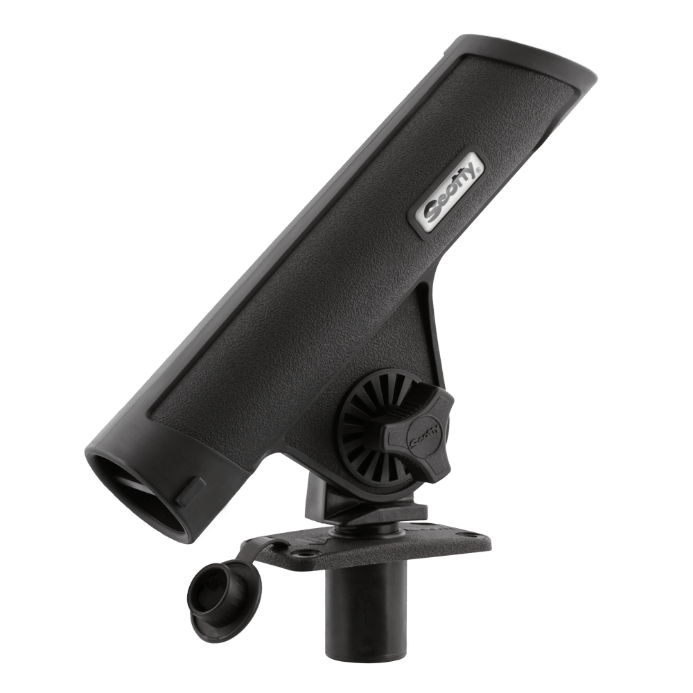 Scotty Rodmaster II Rod Holder, Black, w/ 0244 Flush Deck Mount – Produktansicht