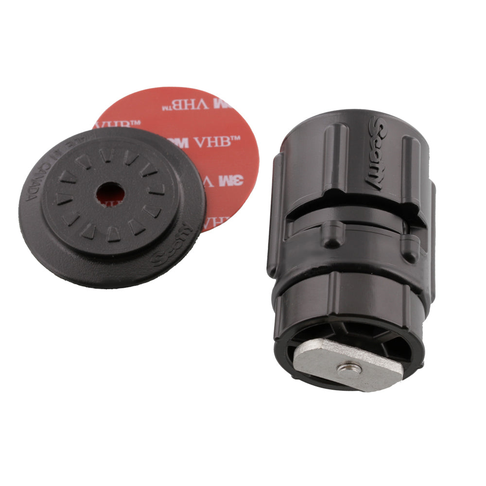 Scotty Stick-On Accessory Mount c/w 0437 Gear-Head, 2″, Black – Produktansicht