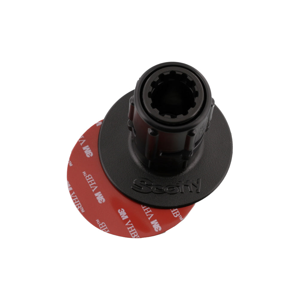 Scotty Stick-On Accessory Mount c/w 0437 Gear-Head, 3″, Black – Produktansicht