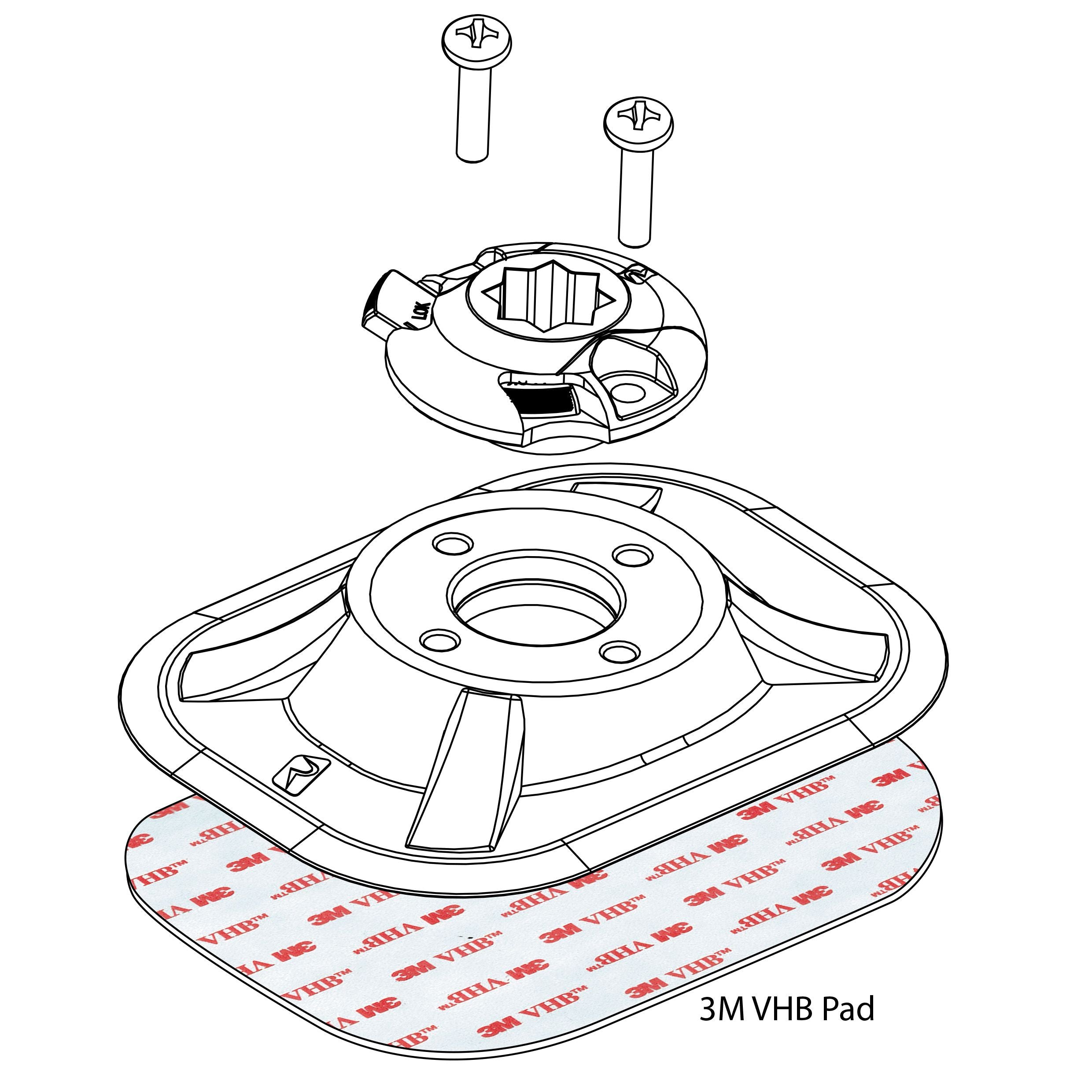 Railblaza Cleatport inklusive VHB 3M Pad selbstklebend