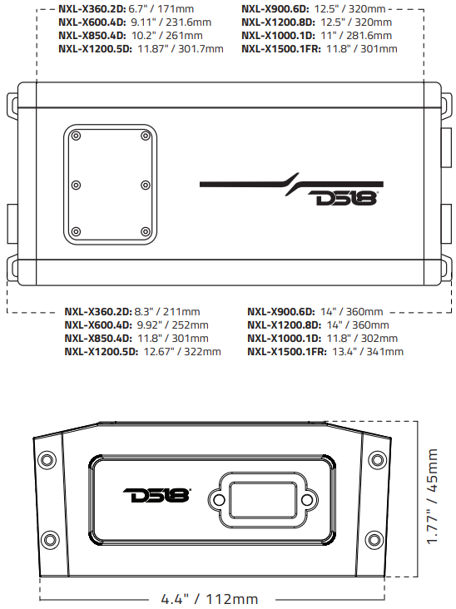 DS18 Verstärker NXL-X360.2D – 2-Kanal – Produktansicht 7