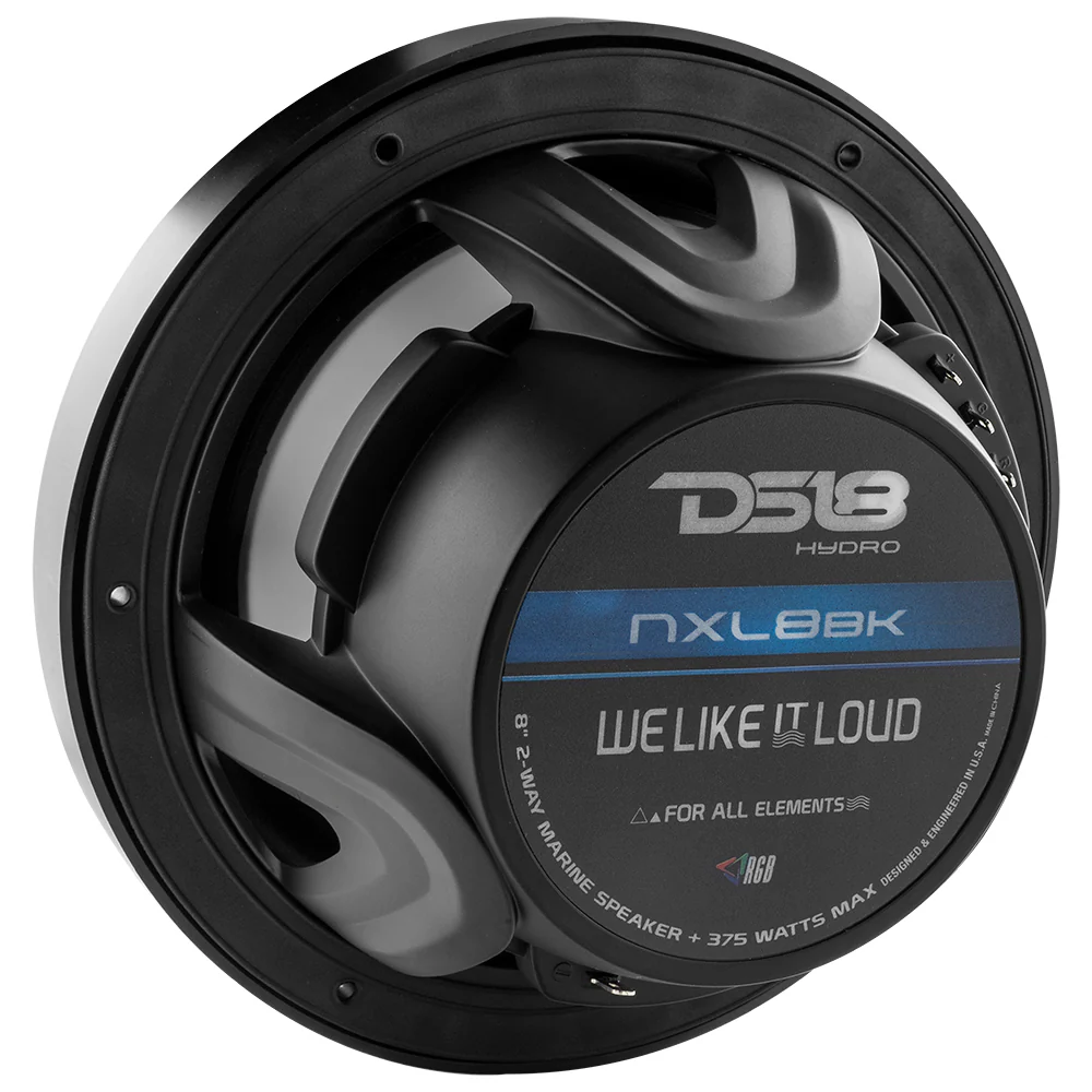 DS18 Lautsprecher 8 Zoll schwarz mit LED – NXL-8/BK – Produktansicht 7