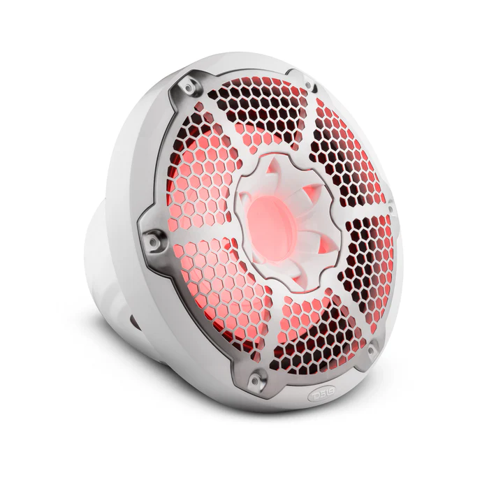 DS18 Subwoofer 10 Zoll weiß mit LED – NXL-10SUB/WH – Produktansicht 1