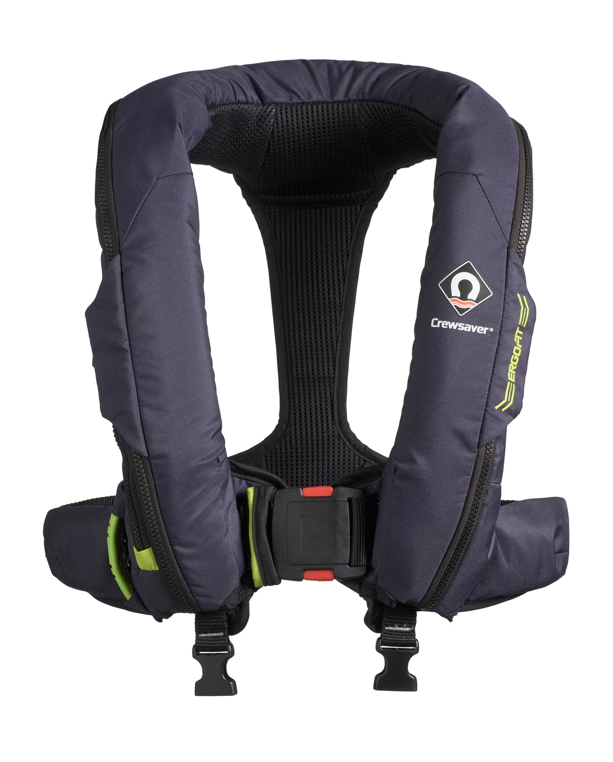 Crewsaver ErgoFit 190N Automatik-Rettungsweste mit Harness, Beleuchtung und Spraycap für Erwachsene blau/hellgrün – Produktansicht