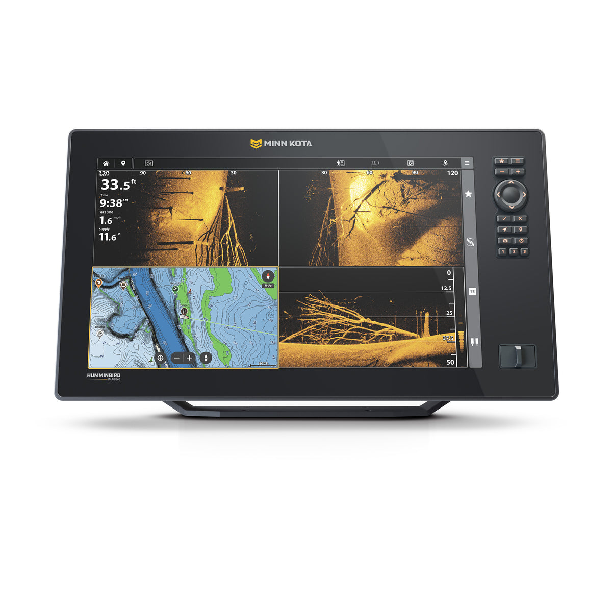 Minn Kota X16 16 Zoll GPS-Echolot & Kartenplotter CHO ohne Geber – Produktansicht