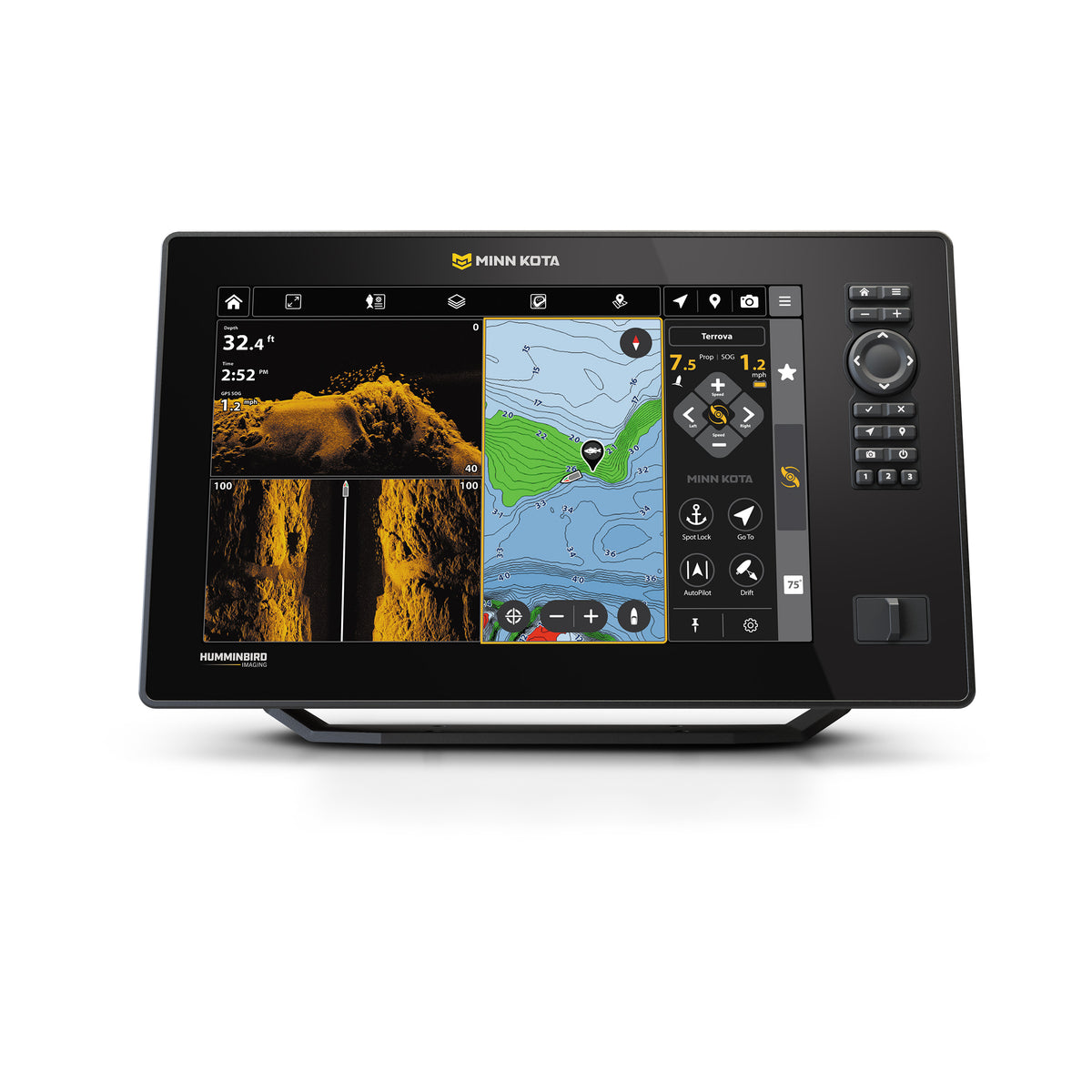 Minn Kota X12 12 Zoll GPS-Echolot & Kartenplotter CHO ohne Geber – Produktansicht