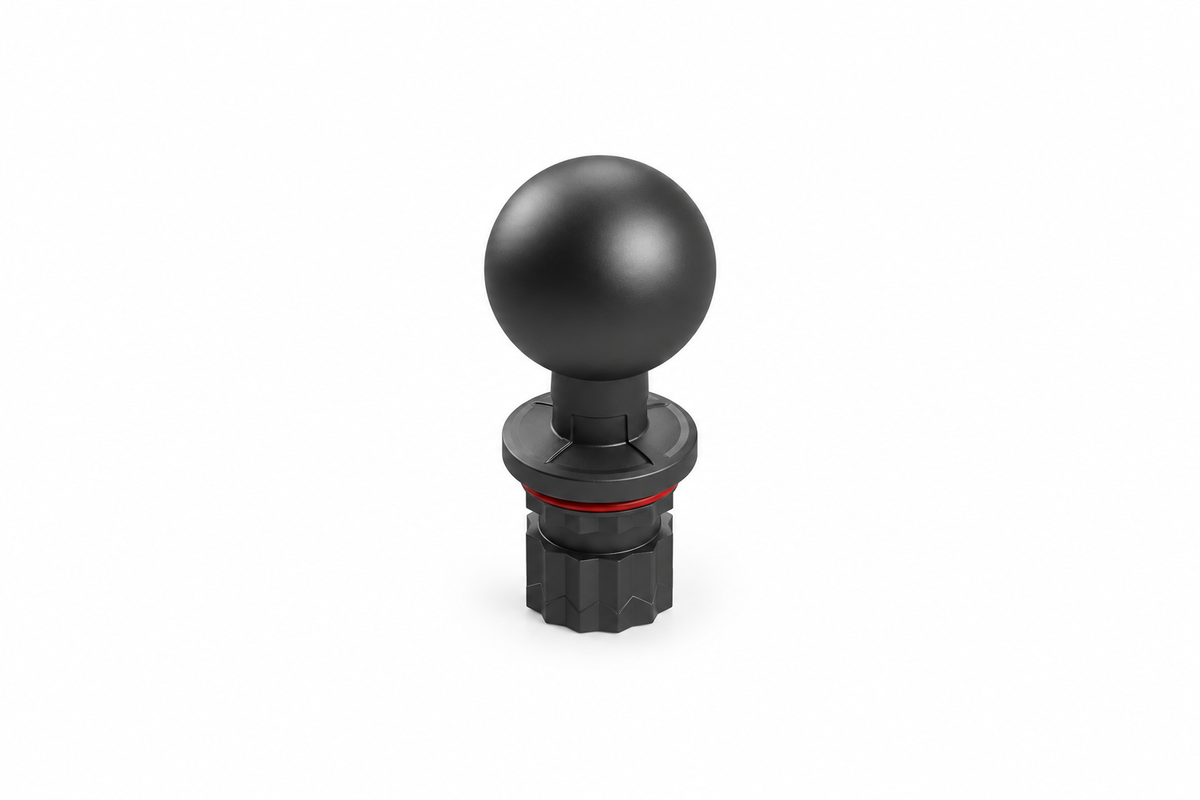 Fasten-Stern-Adapter mit 1,5" Kugel (38mm Ø) macht RAM Artikel Fasten tauglich – Schwarz, weißer Hintergrund